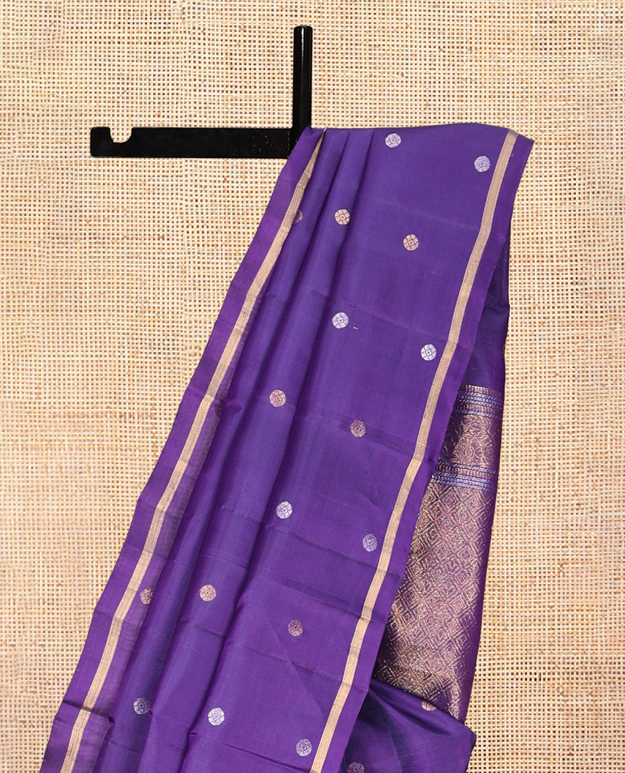 Violet Intricate Design Mayuri Lite Silk Mix Saree