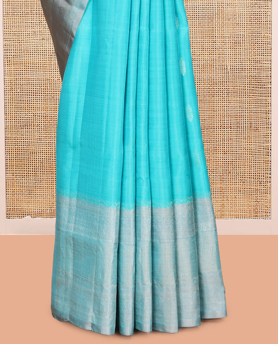 Turquoise Mayuri Soft Silk Saree