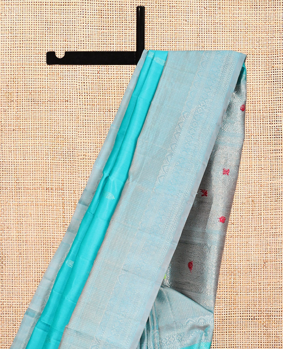 Turquoise Mayuri Soft Silk Saree