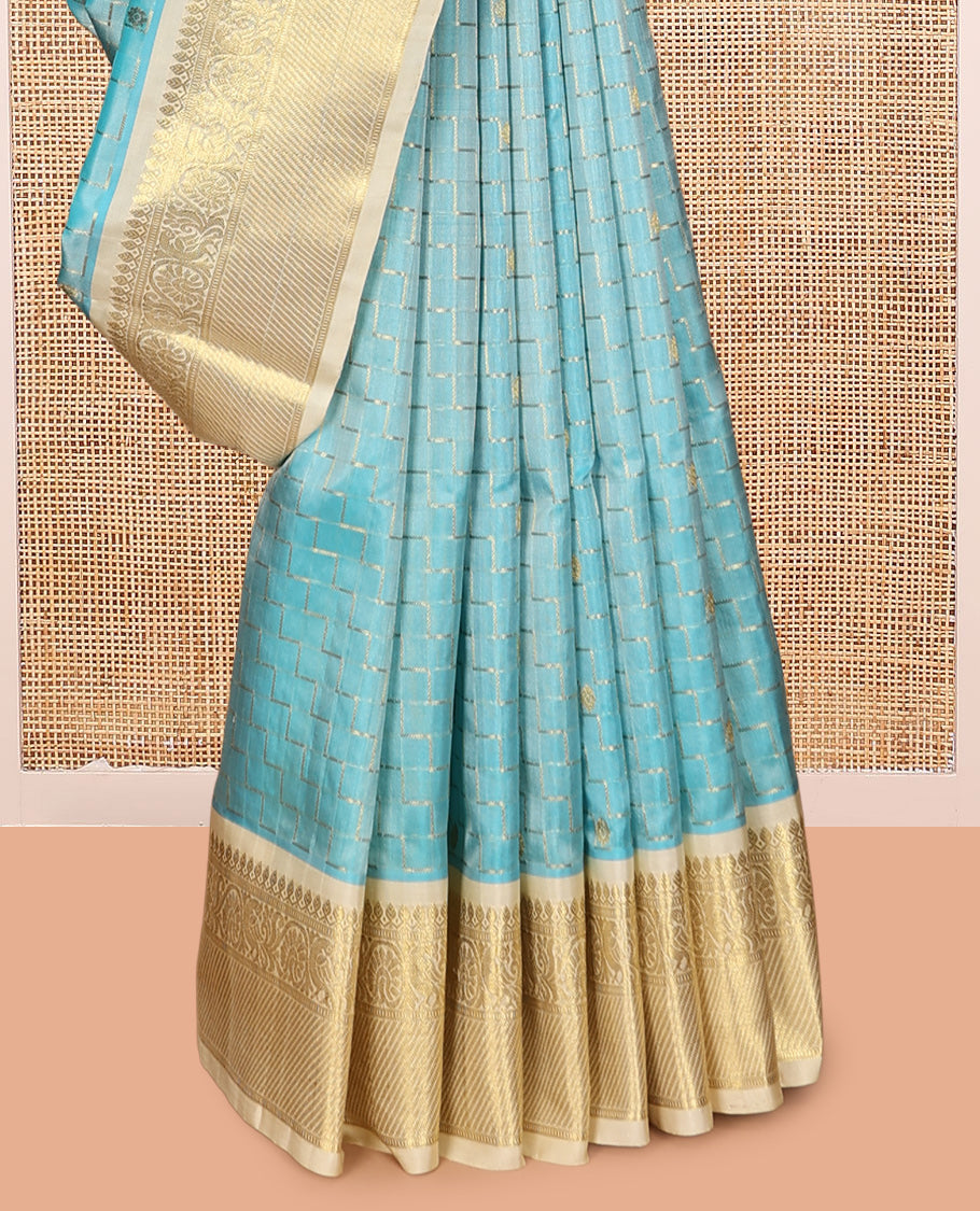 Blue Venkatagiri Silk Saree