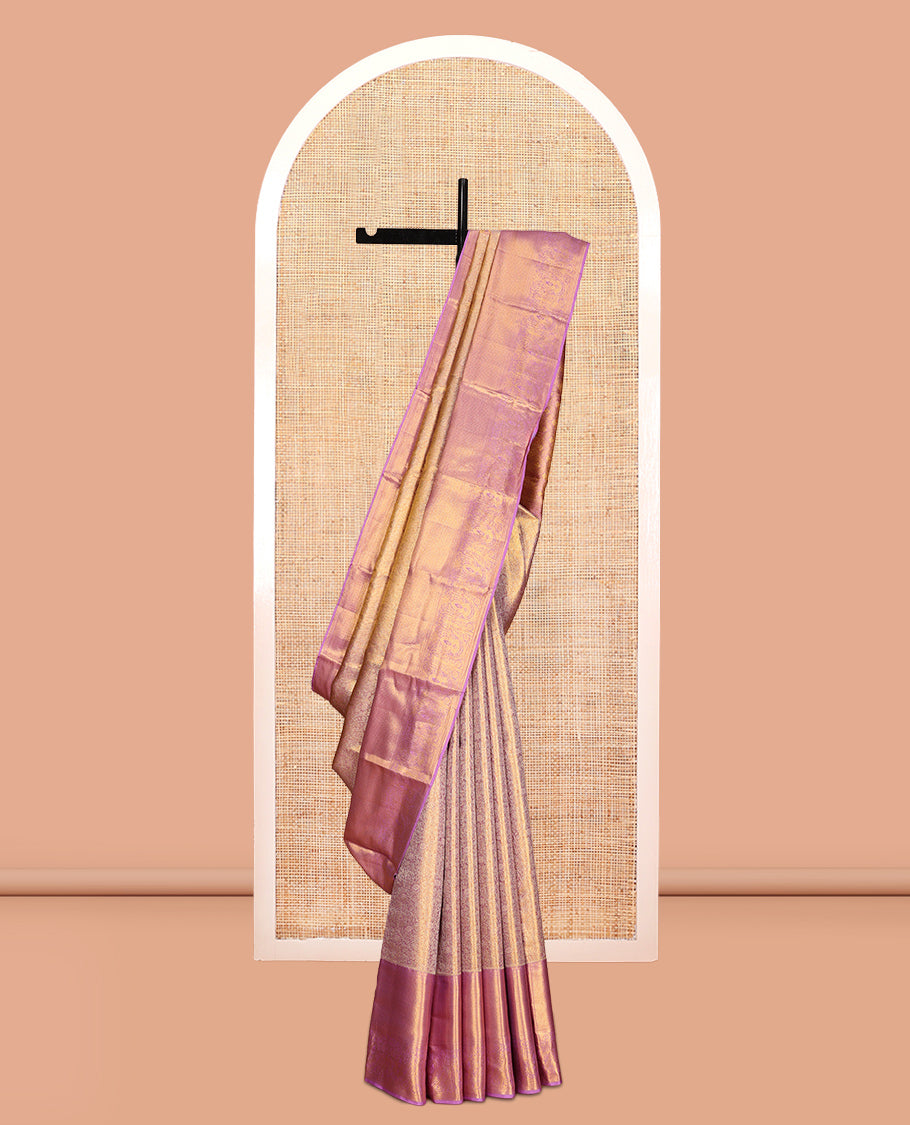 Pink Kanchipuram Tissue Silk Saree