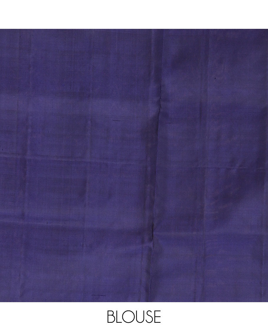 Brown zari buttas soft silk saree , contrast Mughal-style motifs woven zari border & geometric patterned pallu