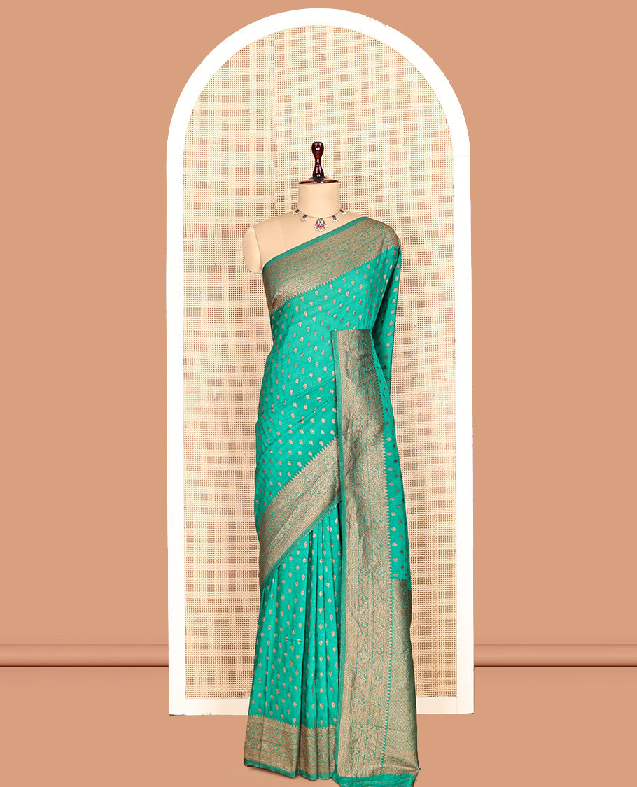 Green Fancy Crepe Saree