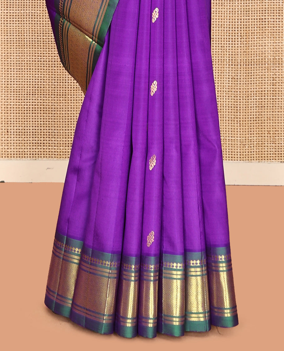 Violet Kanchipuram Silk Saree