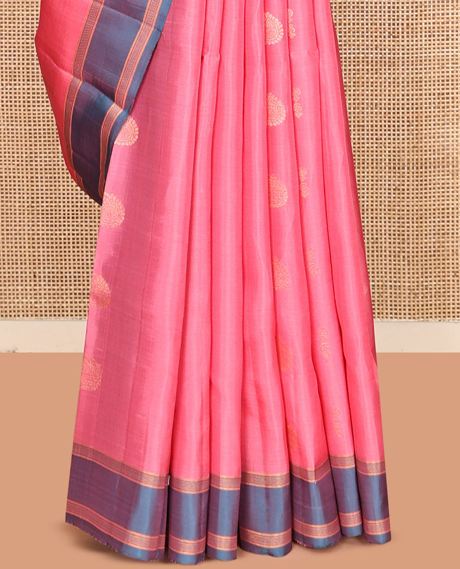 Pink Mayuri Lite Silk Mix Saree