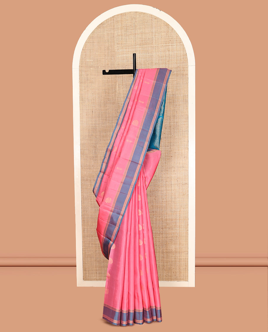 Pink Mayuri Lite Silk Mix Saree