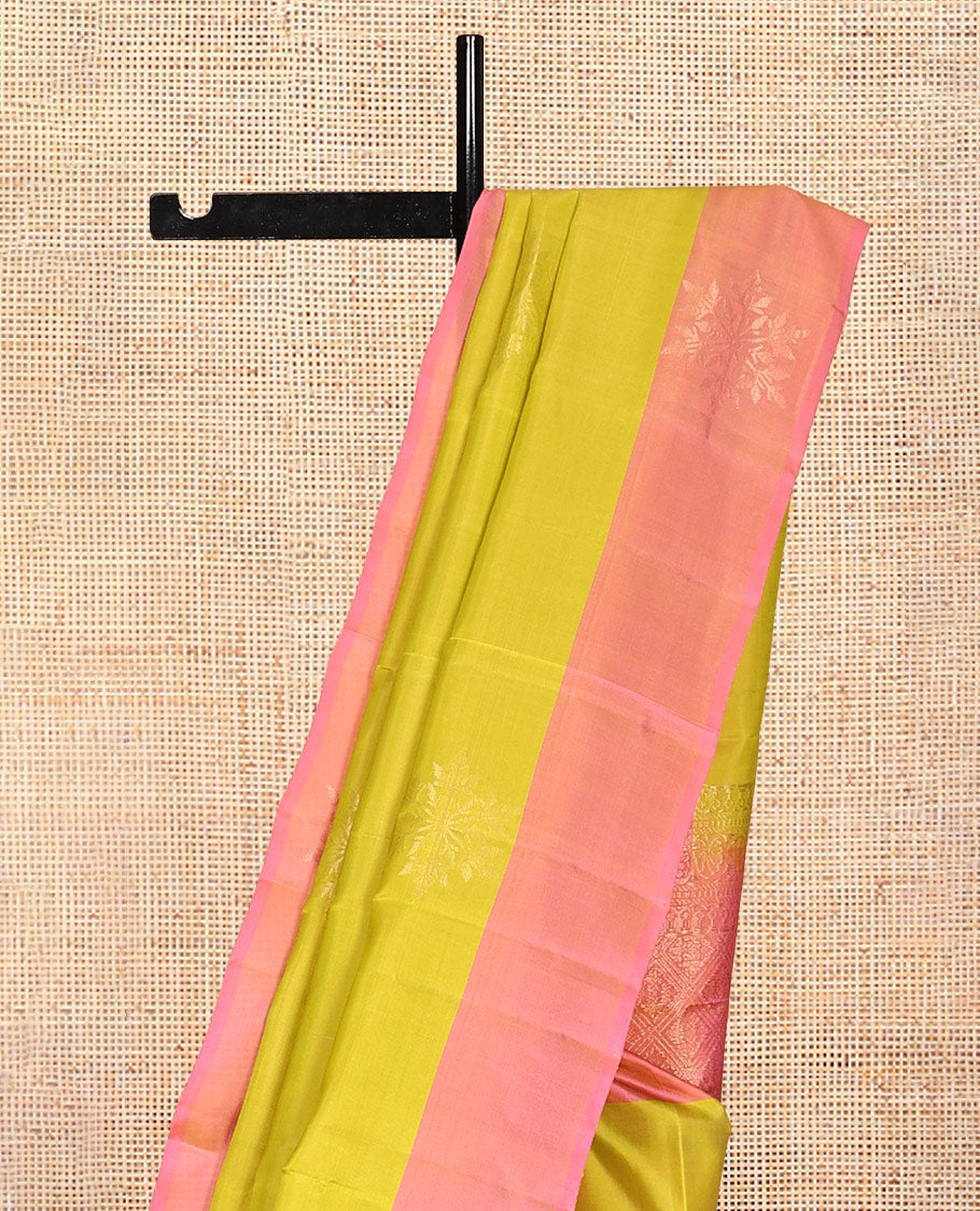 Yellow Mayuri Lite Silk Mix Saree