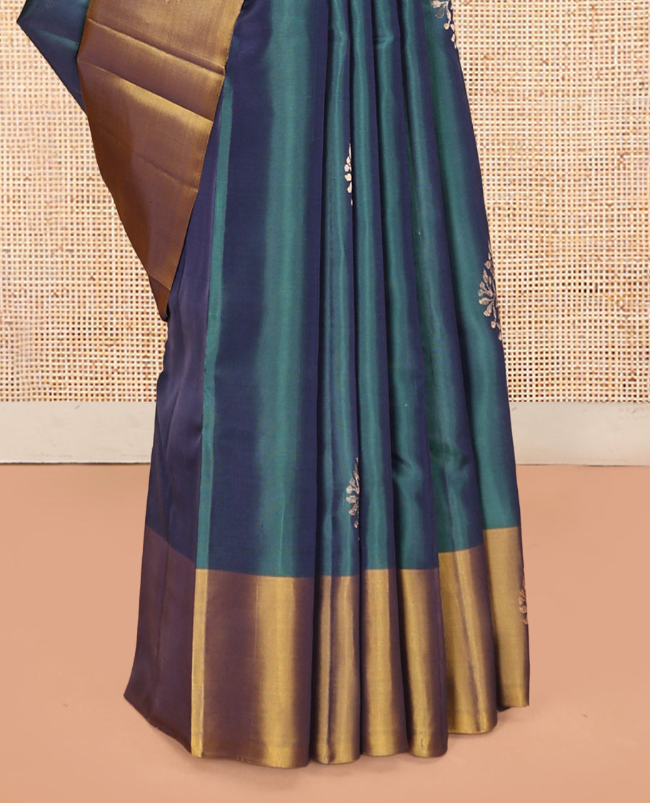 Green Floral Butta Mayuri Lite Silk Mix Saree