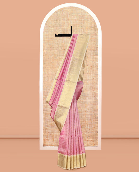 Pink Venkatagiri Silk Saree
