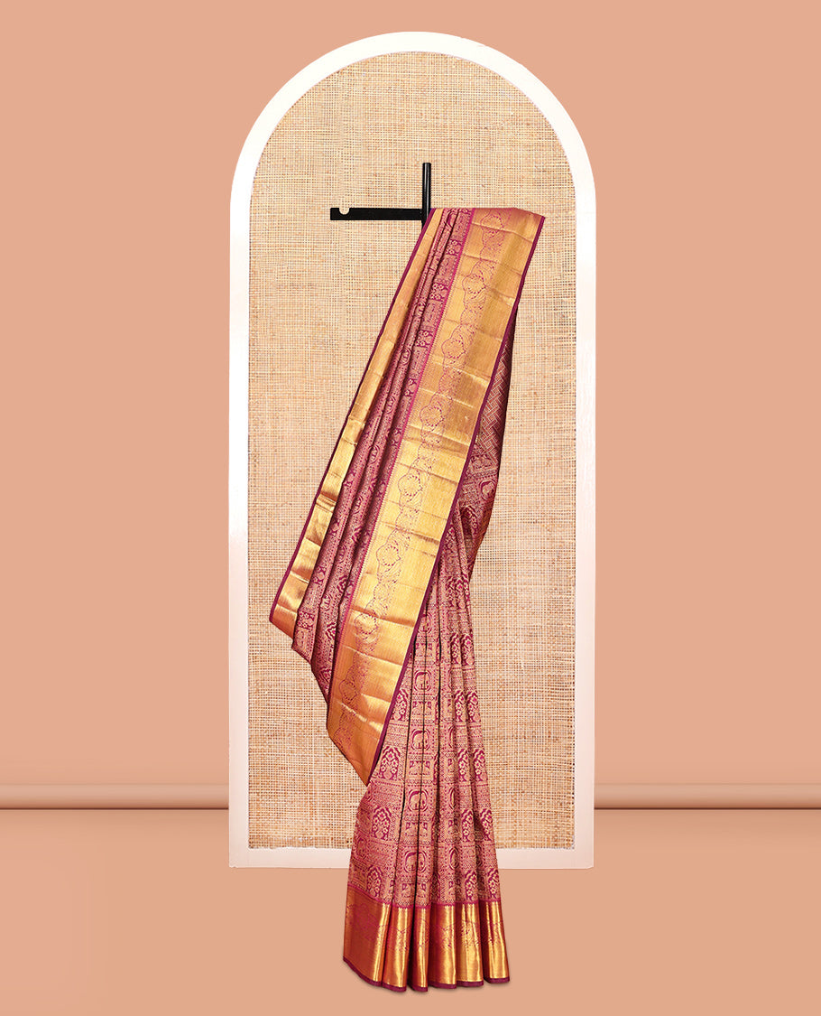 Magenta Kanchipuram Wedding Silk Saree