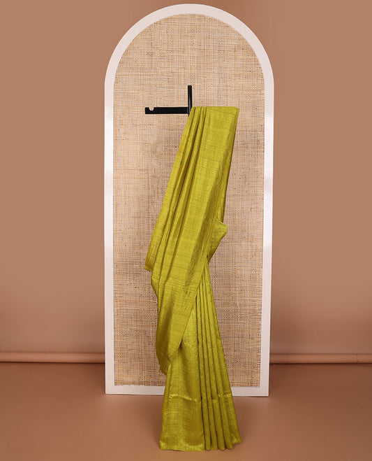 Borderless mustard  kamala silk saree with contrast floral design blouse