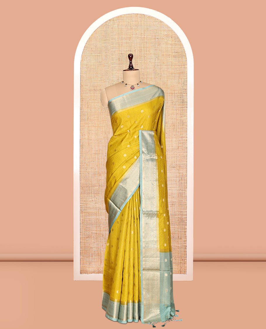 Leaf Green Assam Silk Saree