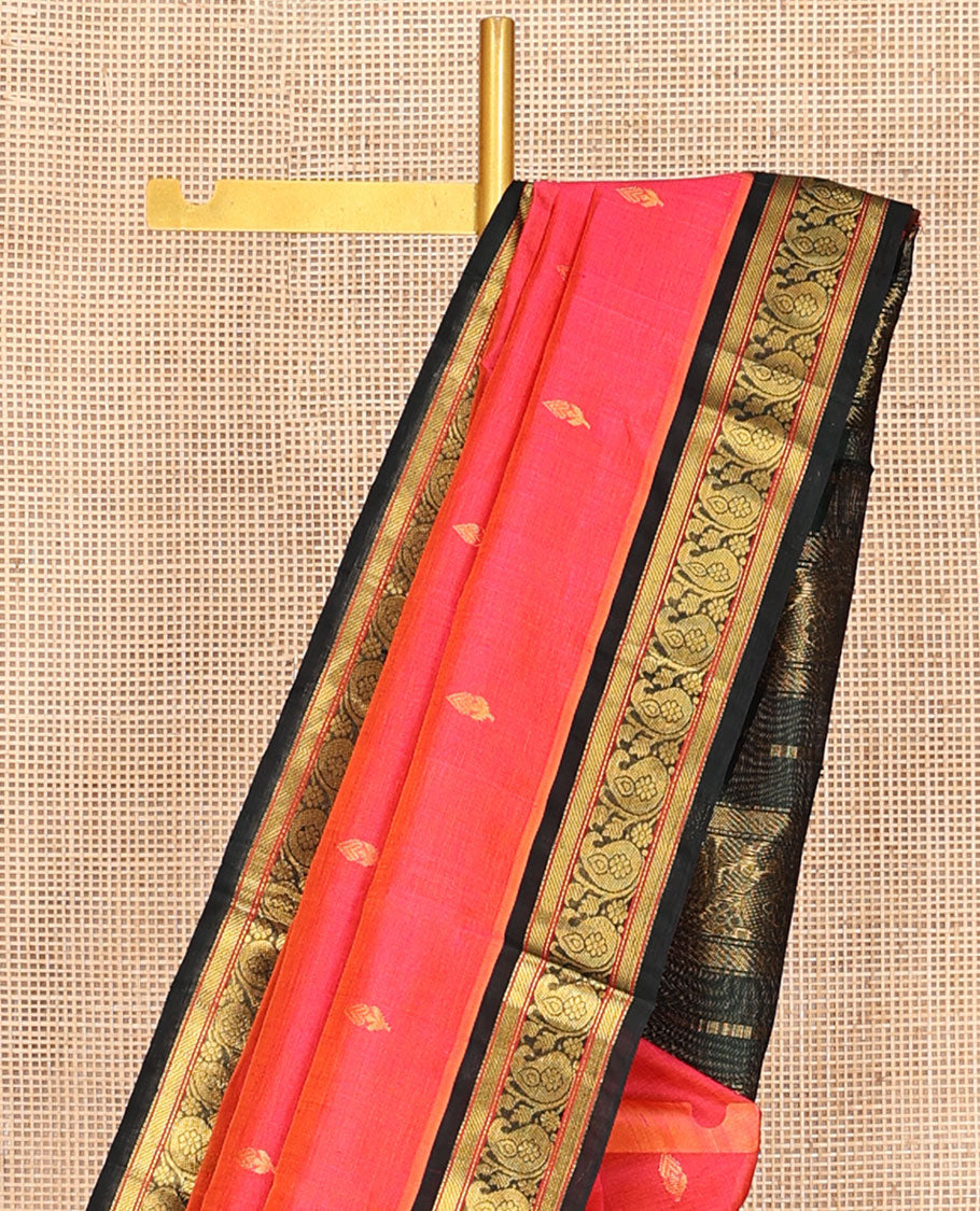 Pink Paisley Kuppadam Silk Saree