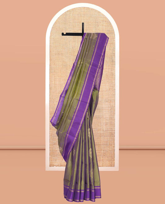 Green Mayuri Lite Silk Mix Saree