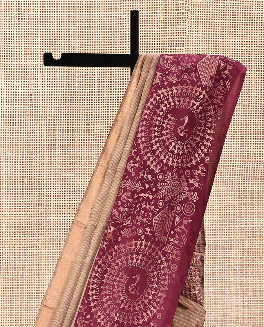 Brown Mayuri Soft Silk Saree