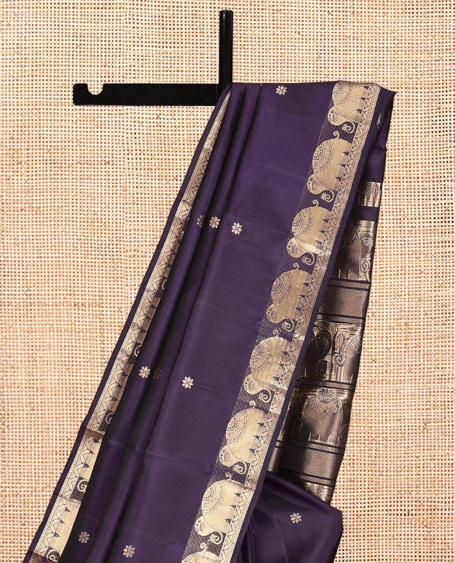 Blue Mayuri Soft Silk Saree