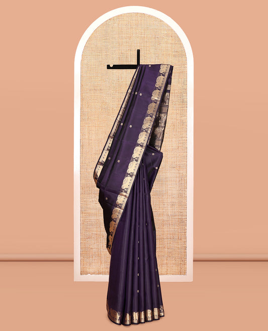 Blue Mayuri Soft Silk Saree