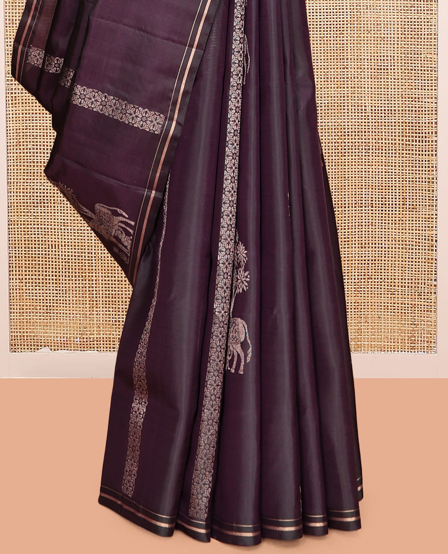Dark Purple Mayuri Soft Silk Saree