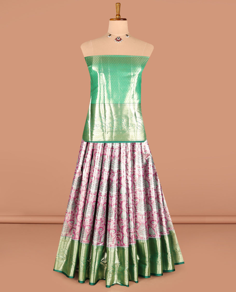 Pink Art Silk Half-Saree