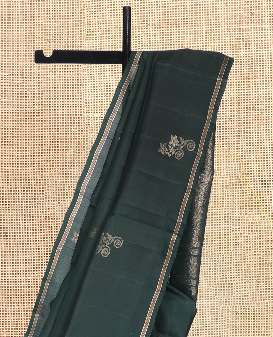 Green Mayuri Lite Silk Mix Saree