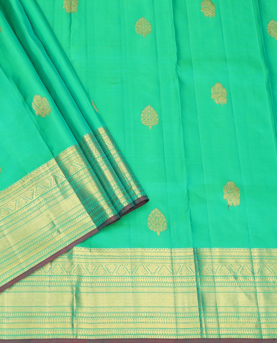 Green Pure-Silk Half-Saree