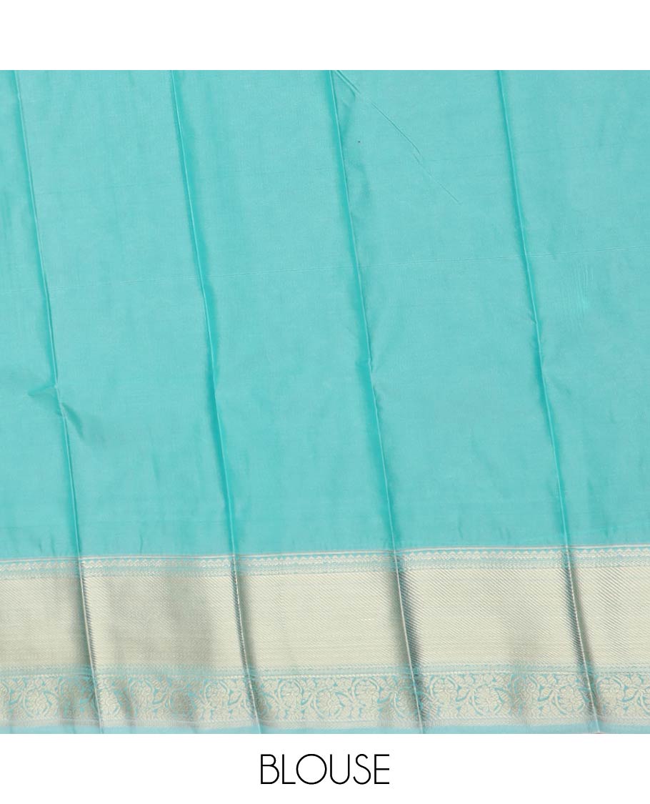 Brown zari butta enclosed checked gift saree, contrast traditional zari border, and jaal pallu