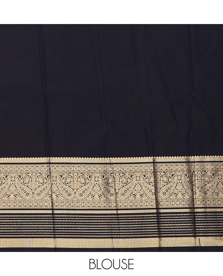 Red stripes, and zari buttas gift saree, contrast traditional zari design border, and intricate pallu