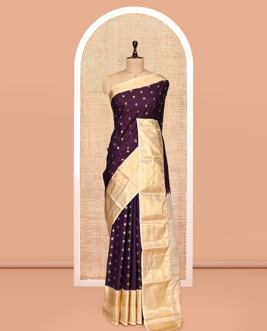 Purple Zari Buttas Gift Saree