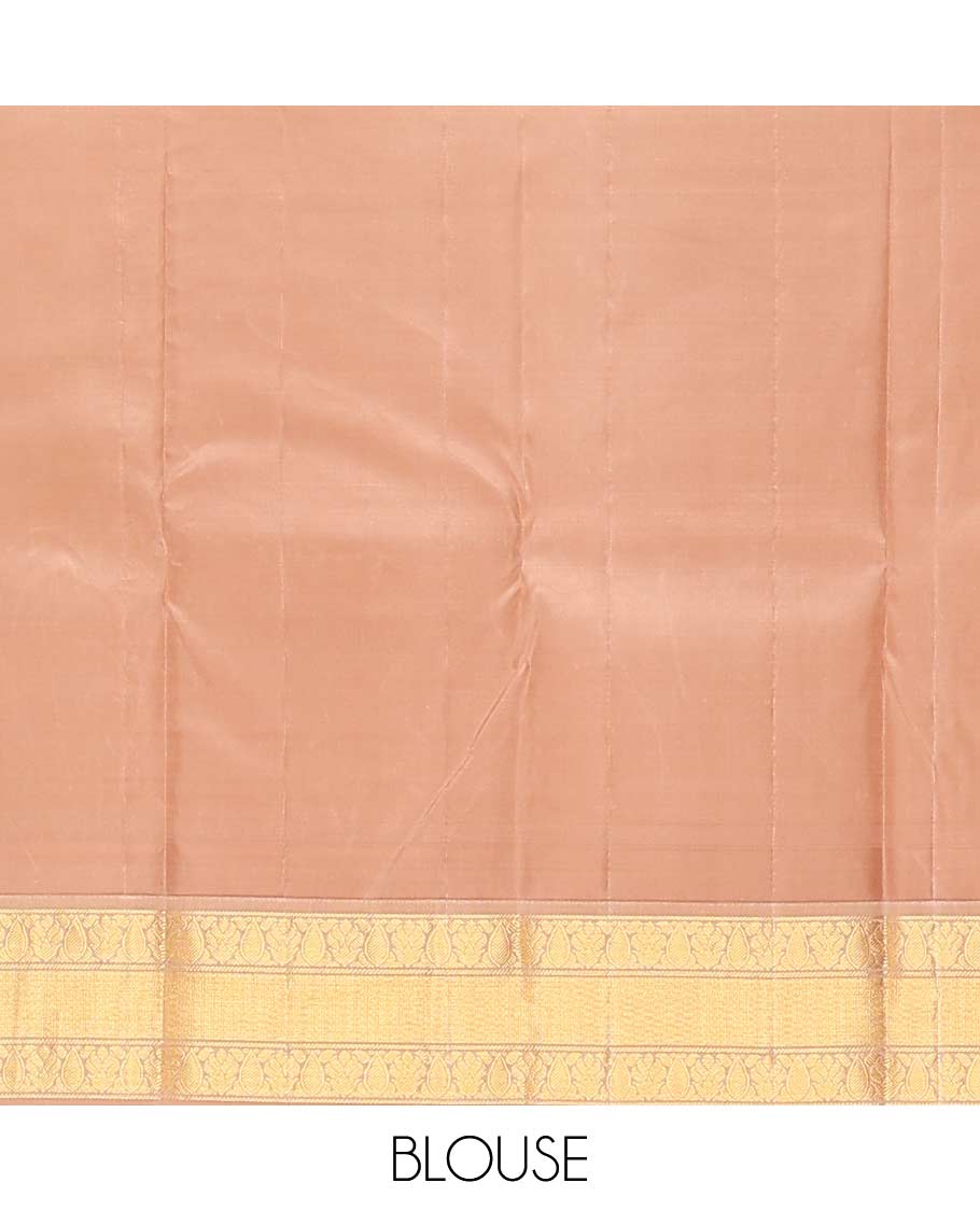 Green buttas Bangalore silk saree, contrast temple traditional zari border, and pallu of jaal designs