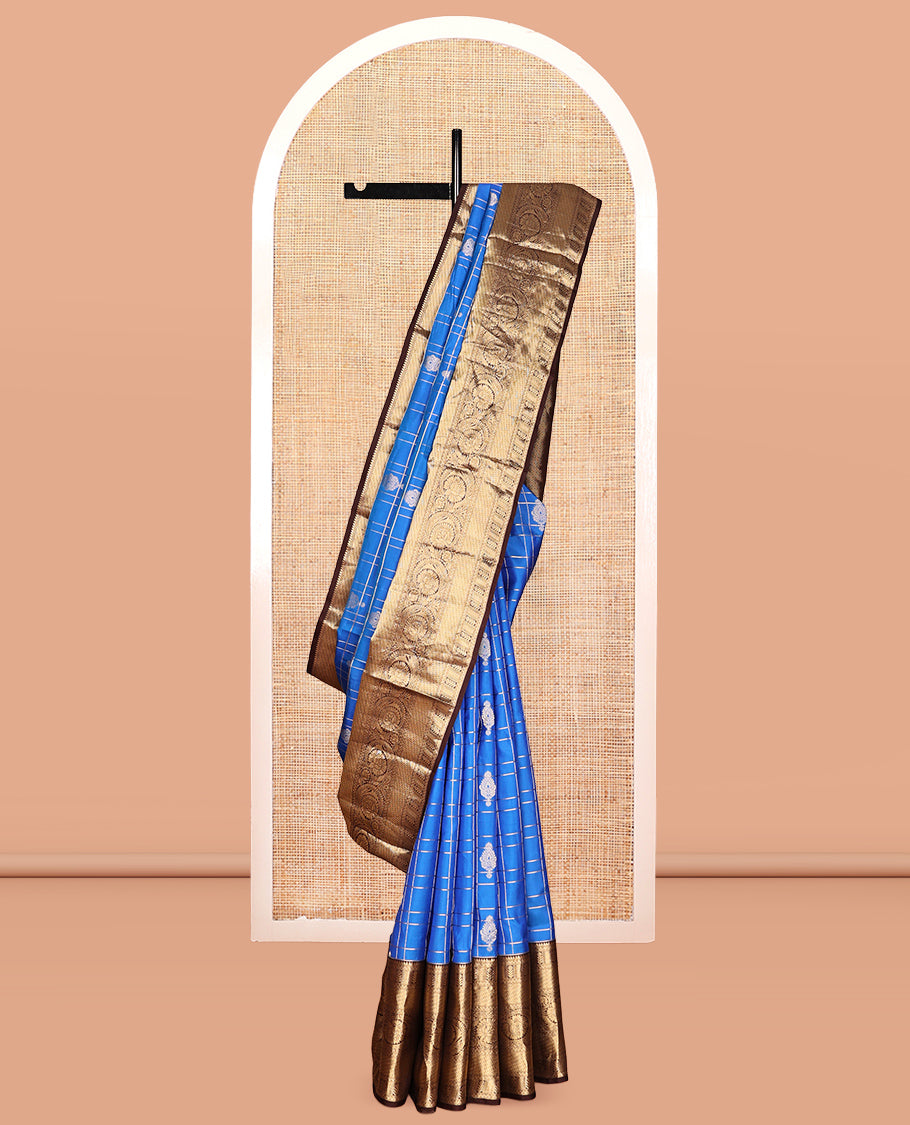 Blue and Brown Vasundhara Silk Saree