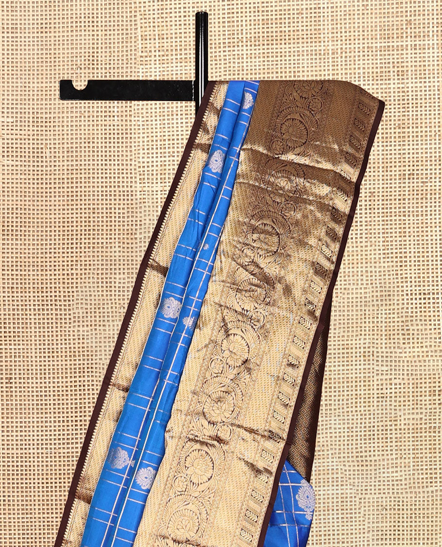 Blue and Brown Vasundhara Silk Saree