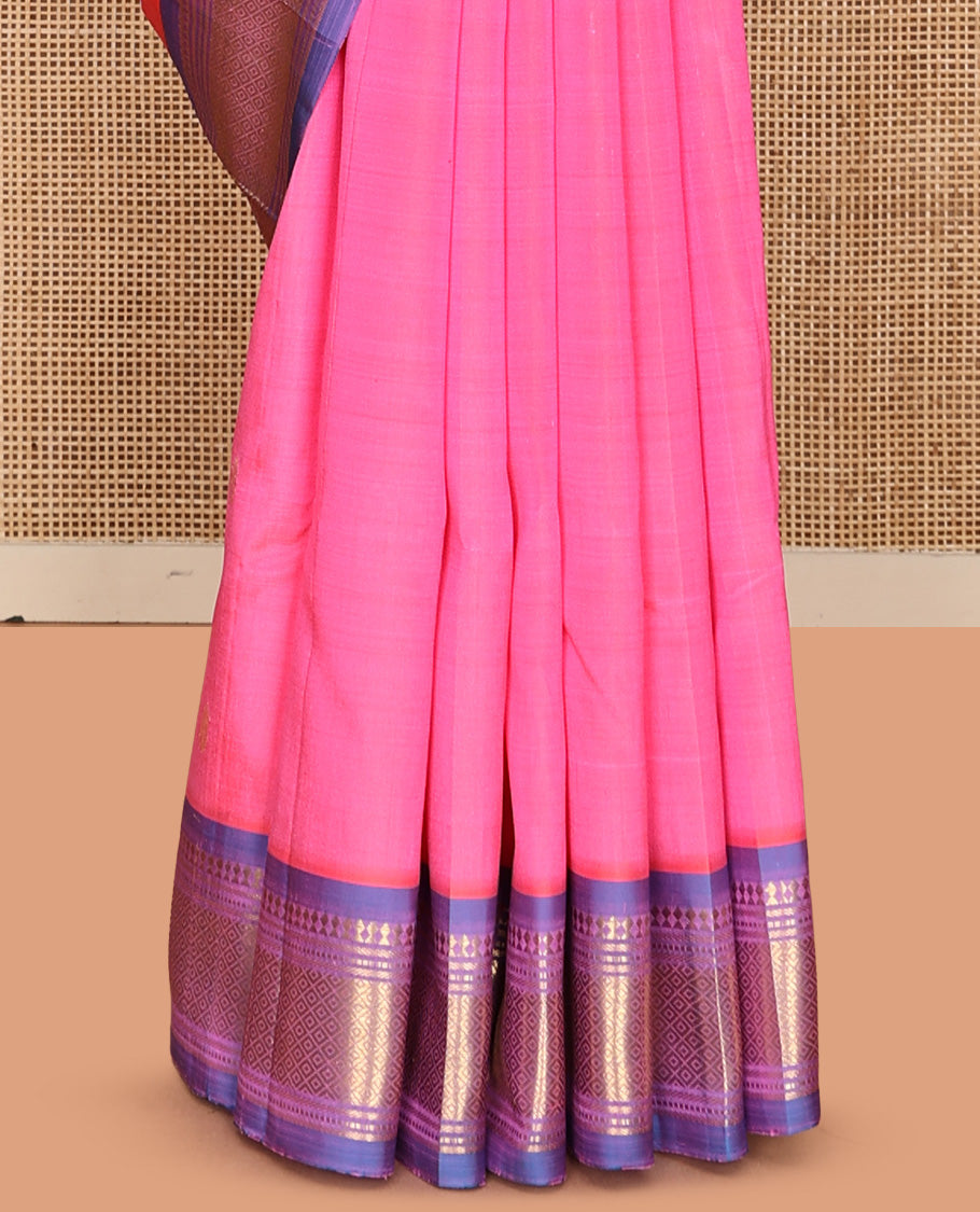 Pink Kanchipuram Silk Saree