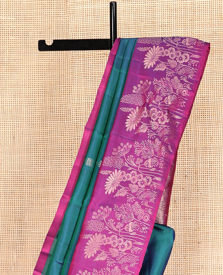 Blue Mayuri Lite Silk Mix Saree