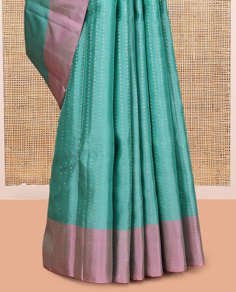 Blue Thread Stripes Mayuri Lite Silk Mix Saree