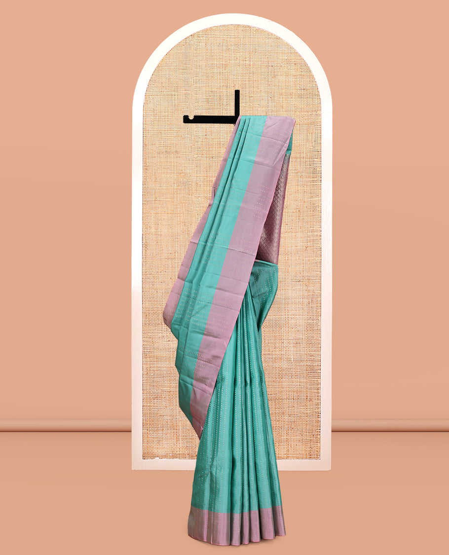 Blue Thread Stripes Mayuri Lite Silk Mix Saree