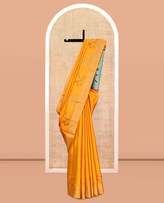 Yellow Mayuri Soft Silk Saree