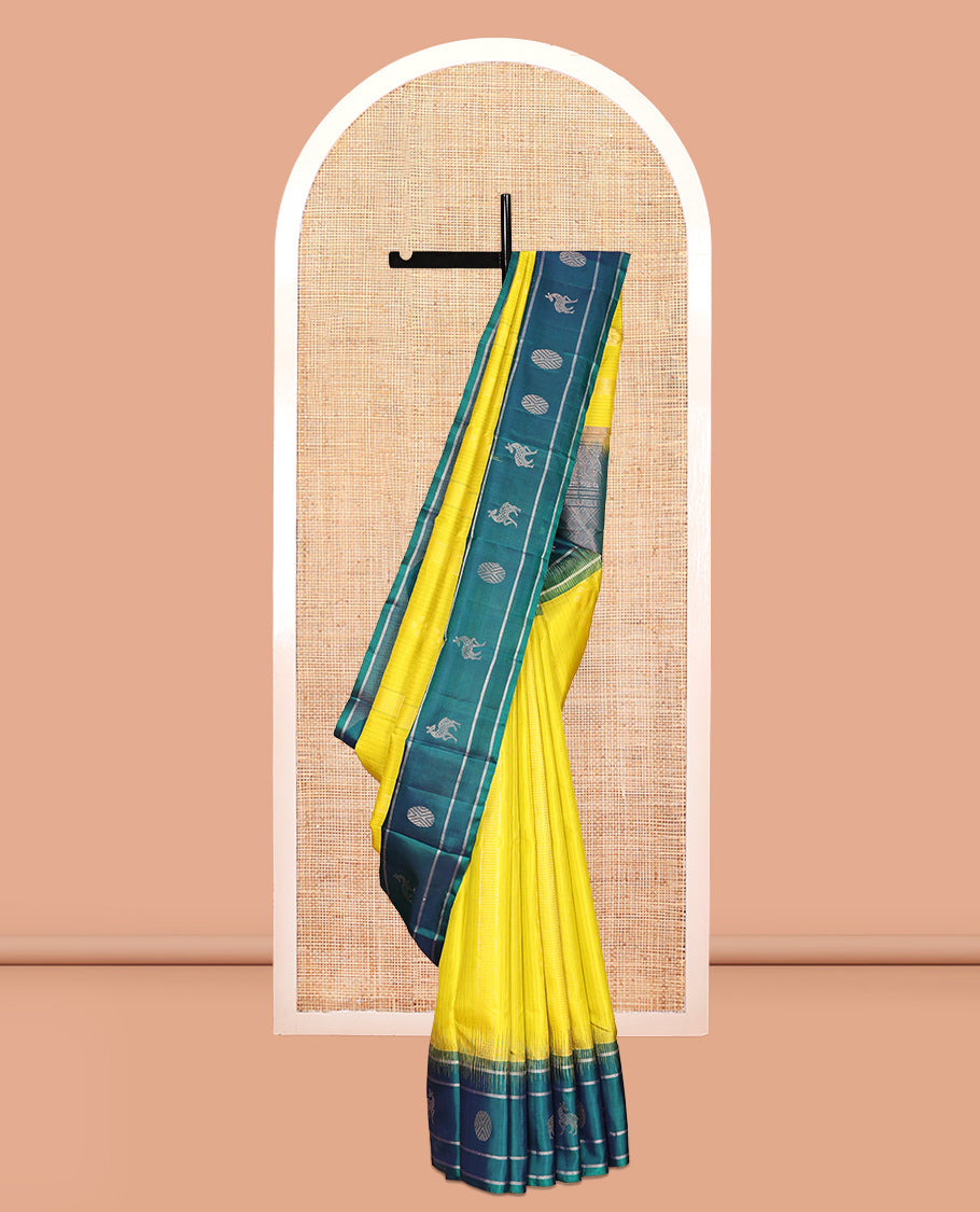 Yellow Mayuri Soft Silk Saree