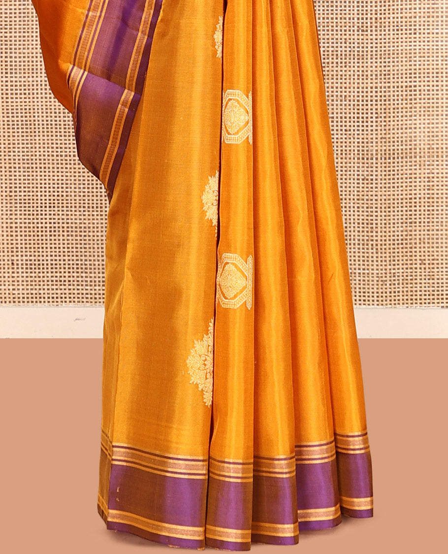 Yellow Mayuri Lite Silk Mix Saree