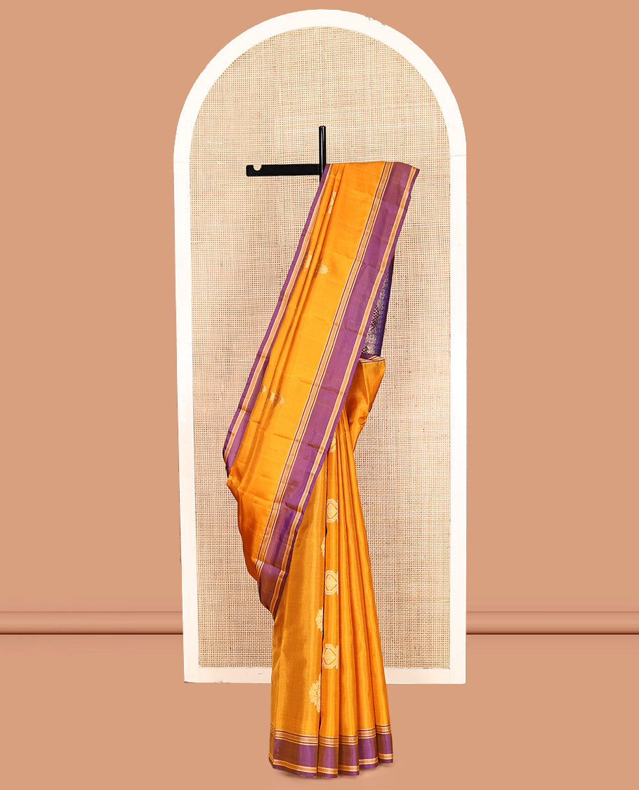 Yellow Mayuri Lite Silk Mix Saree