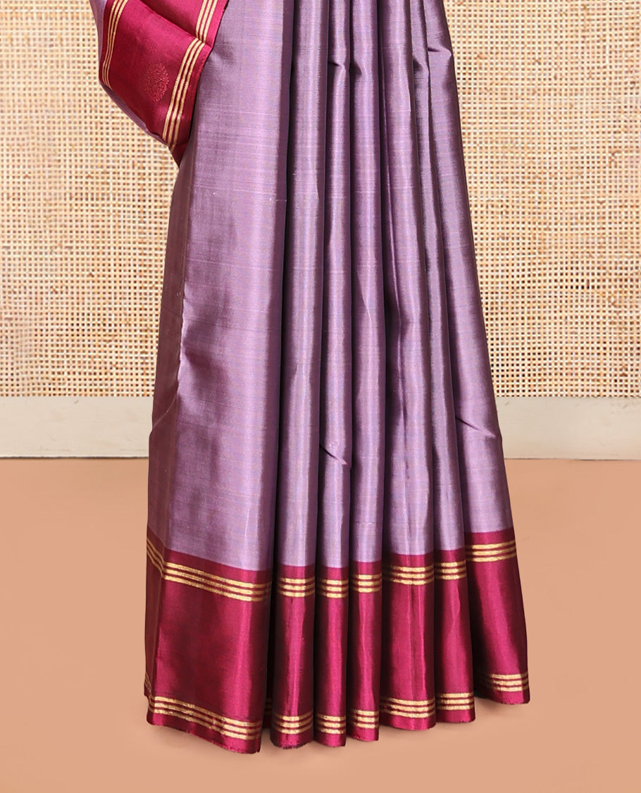 Lavender Mayuri Lite Silk Mix Saree