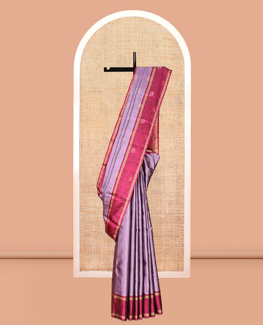 Lavender Mayuri Lite Silk Mix Saree