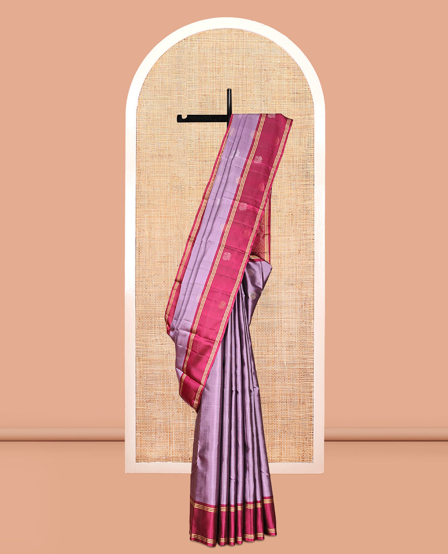 Lavender Mayuri Lite Silk Mix Saree