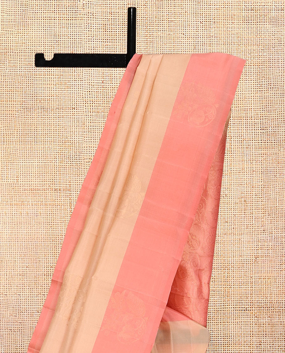 Sandal Zari Butta Mayuri Lite Silk Mix Saree