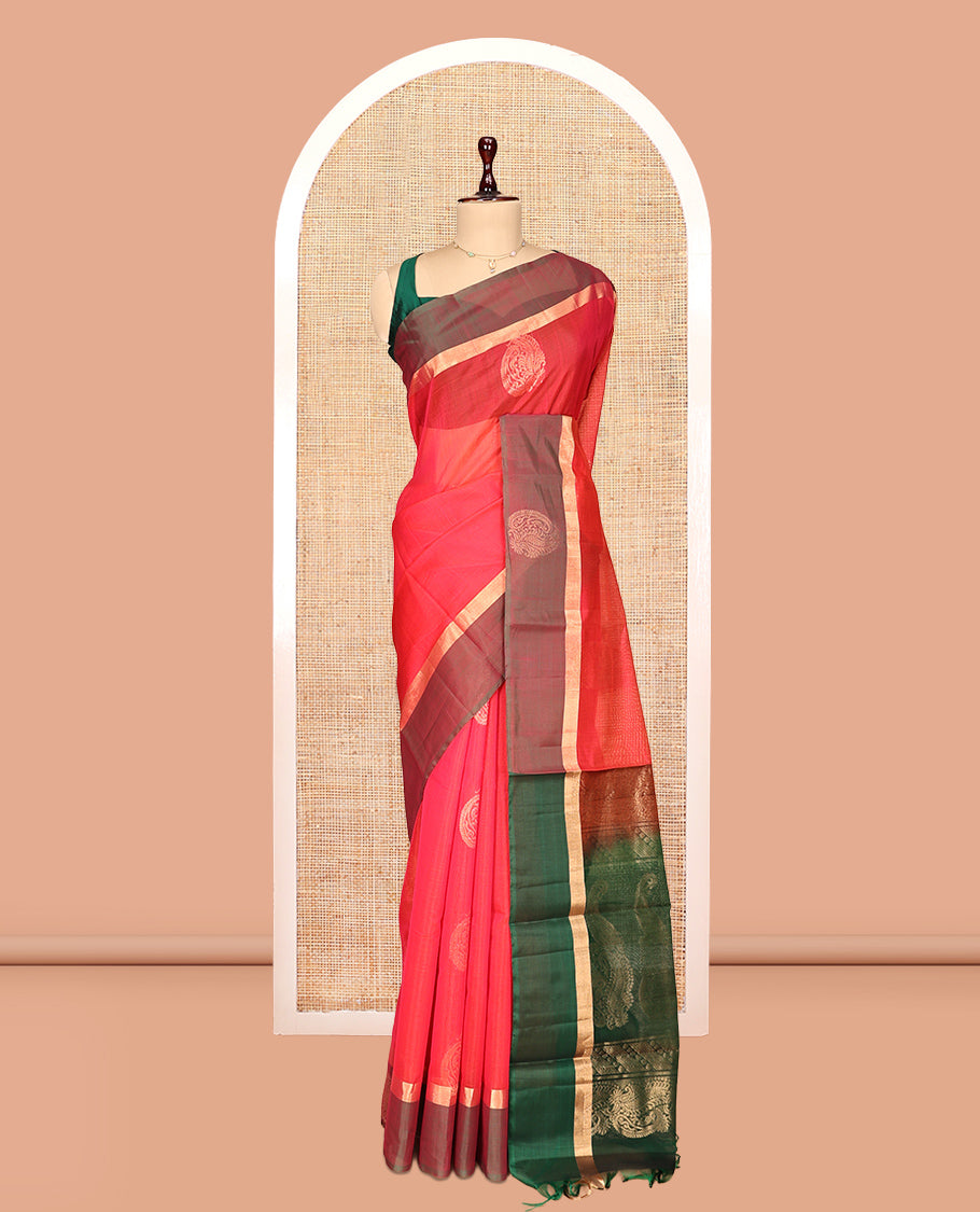 Red Silk Cotton Saree