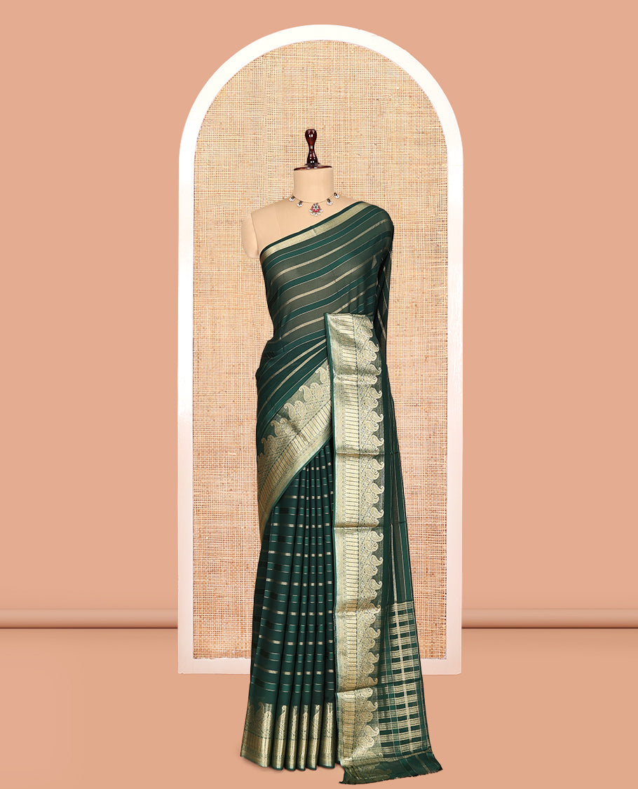 Green Semi Mysore Silk Saree
