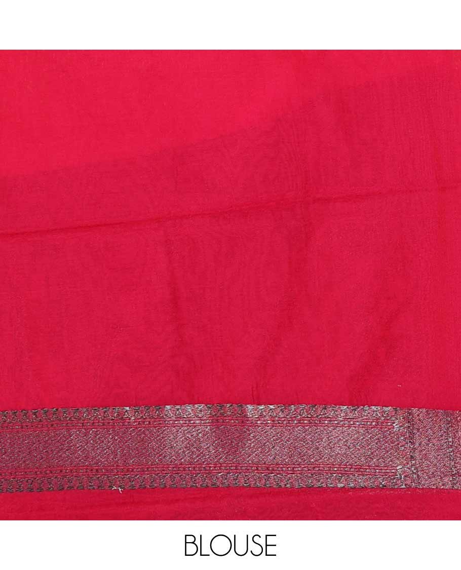 Deep blue diagonal zig-zag floral vine woven fancy saree, contrast zari border, and zari woven pallu