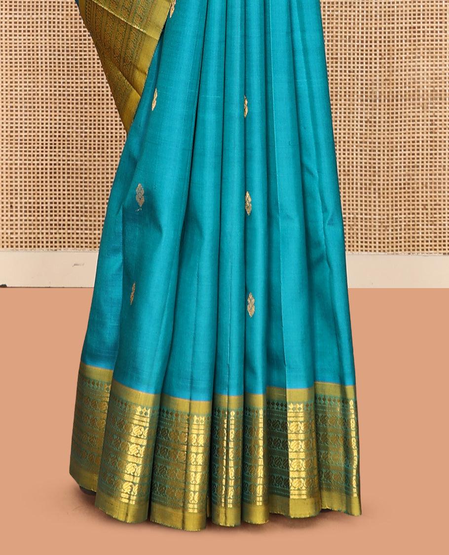 Blue Kanchipuram Silk Saree