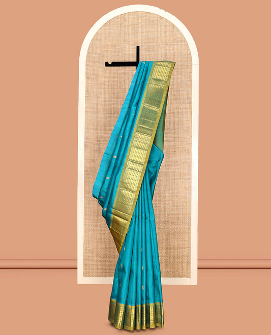 Blue Kanchipuram Silk Saree