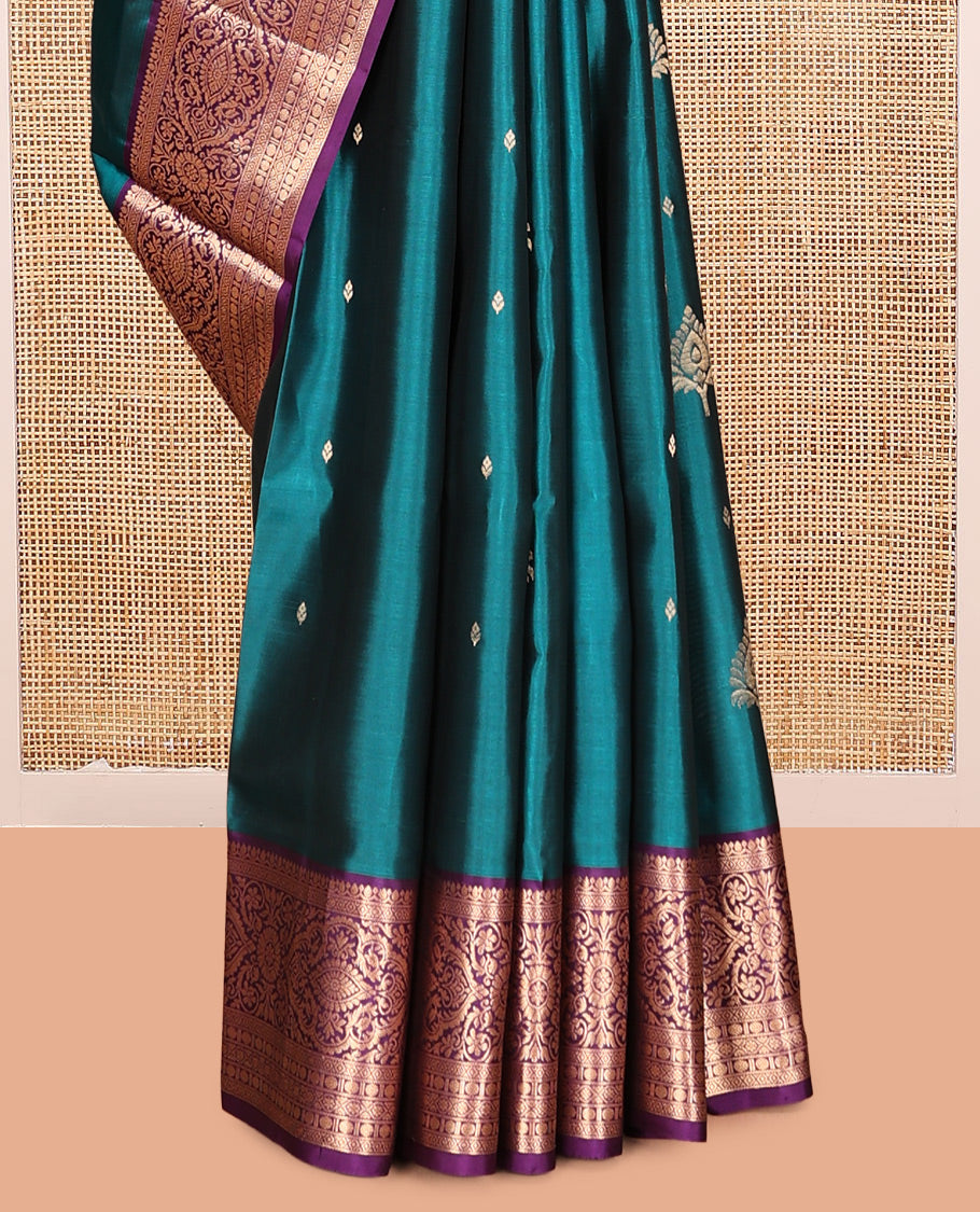 Blue Mayuri Soft Silk Saree