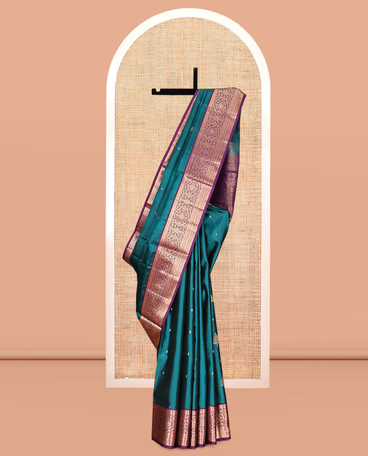 Blue Mayuri Soft Silk Saree